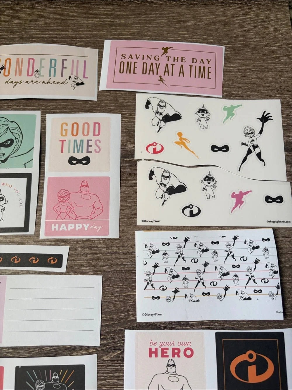 ❤️ $3 Disney The Incredibles Not So Mystery Happy Planner Sticker Set